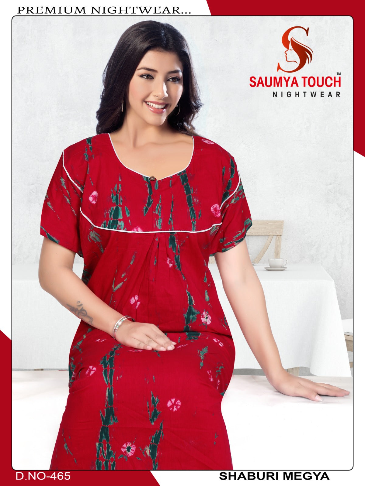 Shaburi-2912 Saumya Touch Night Gowns