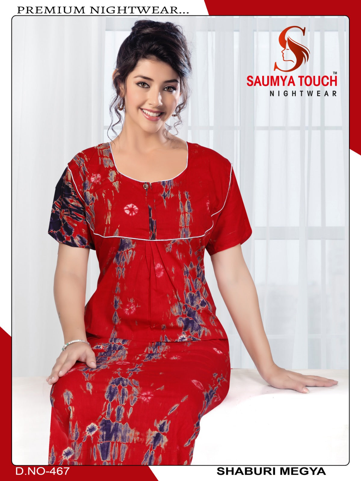 Shaburi-2912 Saumya Touch Night Gowns