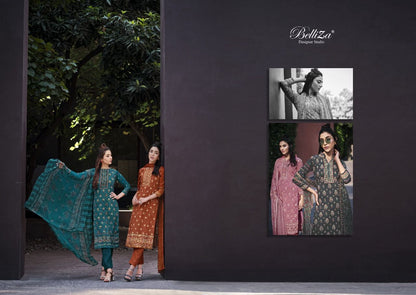 Shadows Belliza Designer Studio Crepe Pant Style Suits