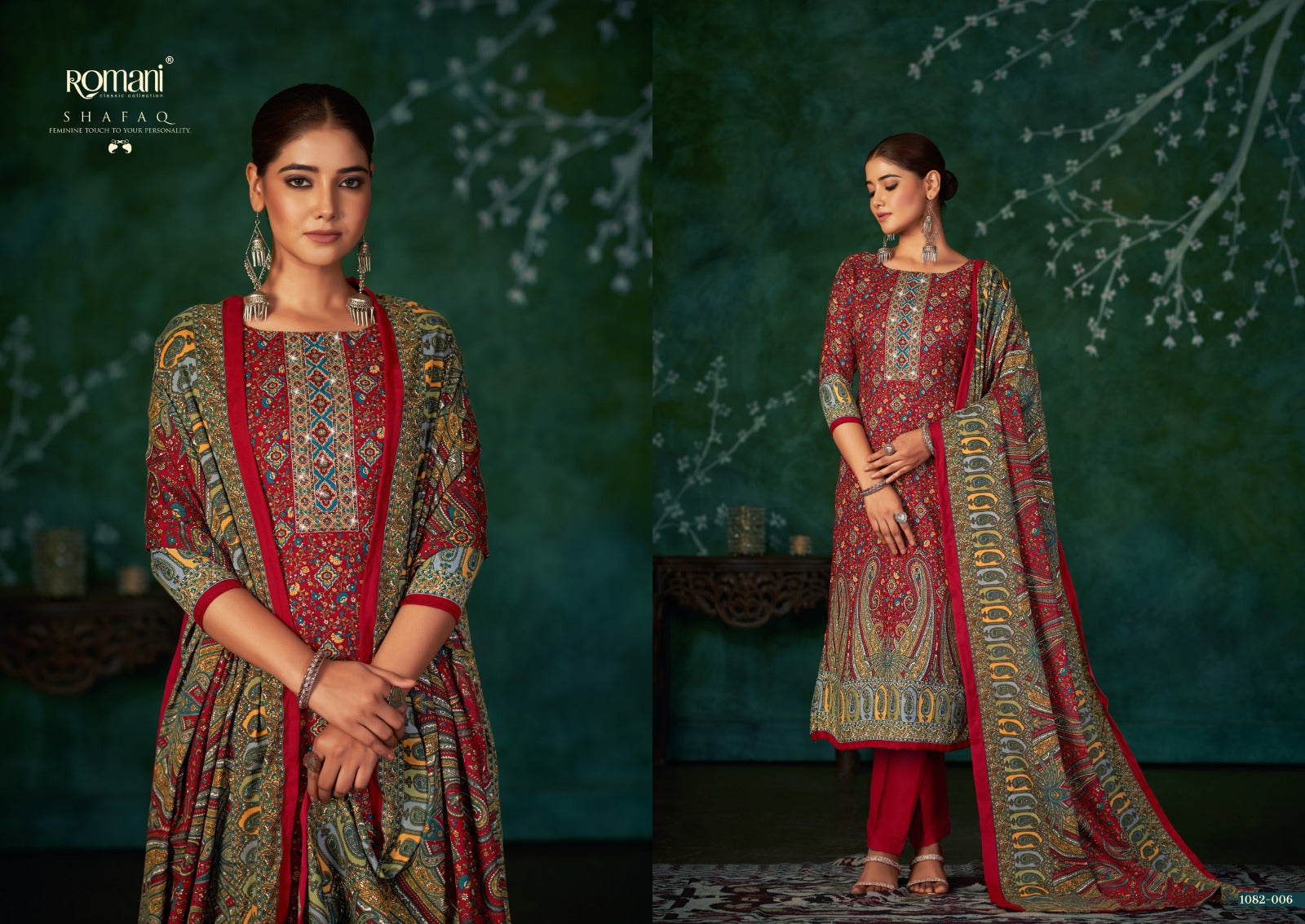 Shafaq Romani Karachi Pashmina Salwar Suits