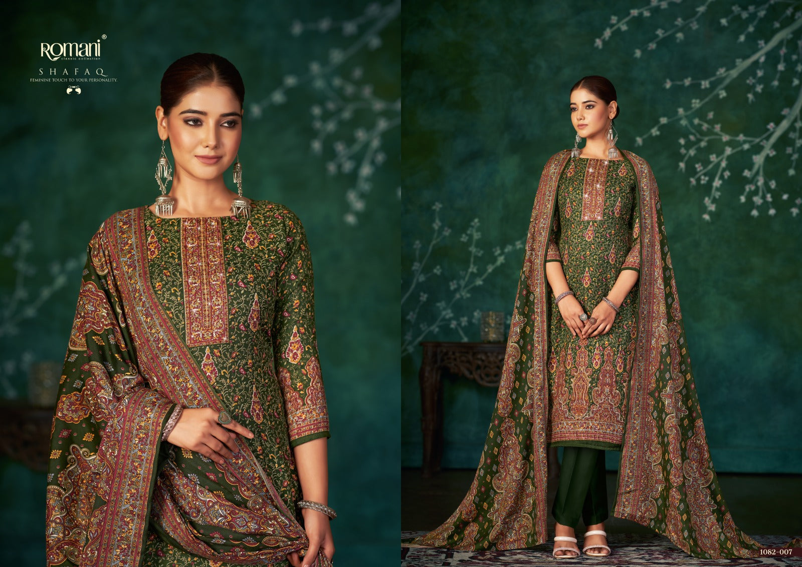 Shafaq Romani Karachi Pashmina Salwar Suits