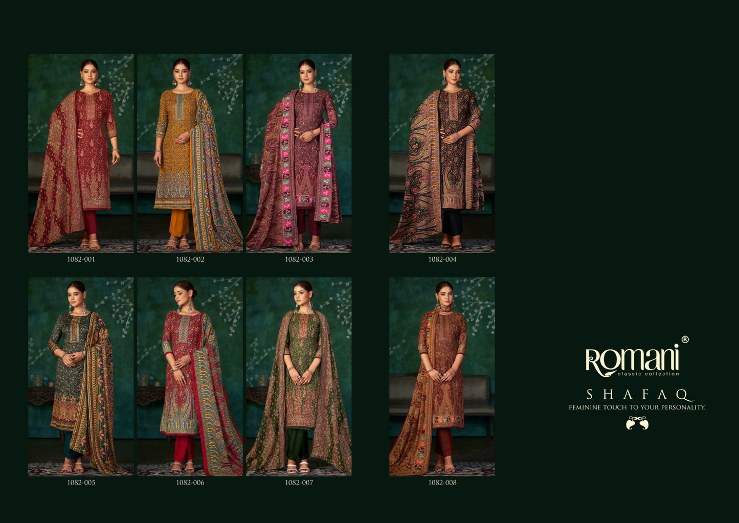Shafaq Romani Karachi Pashmina Salwar Suits