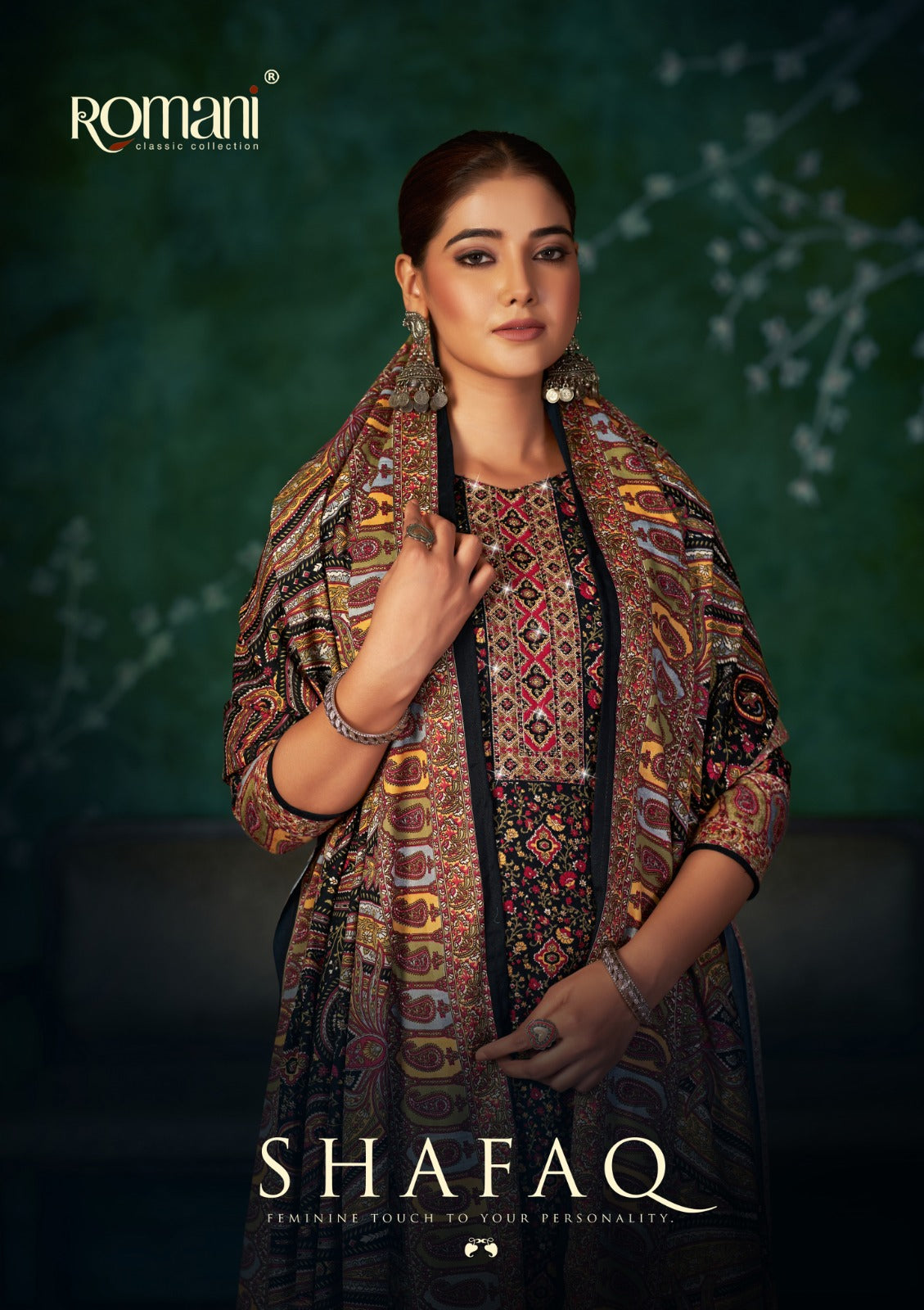 Shafaq Romani Karachi Pashmina Salwar Suits