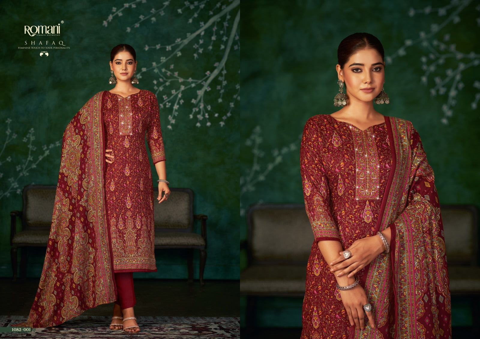 Shafaq Romani Karachi Pashmina Salwar Suits