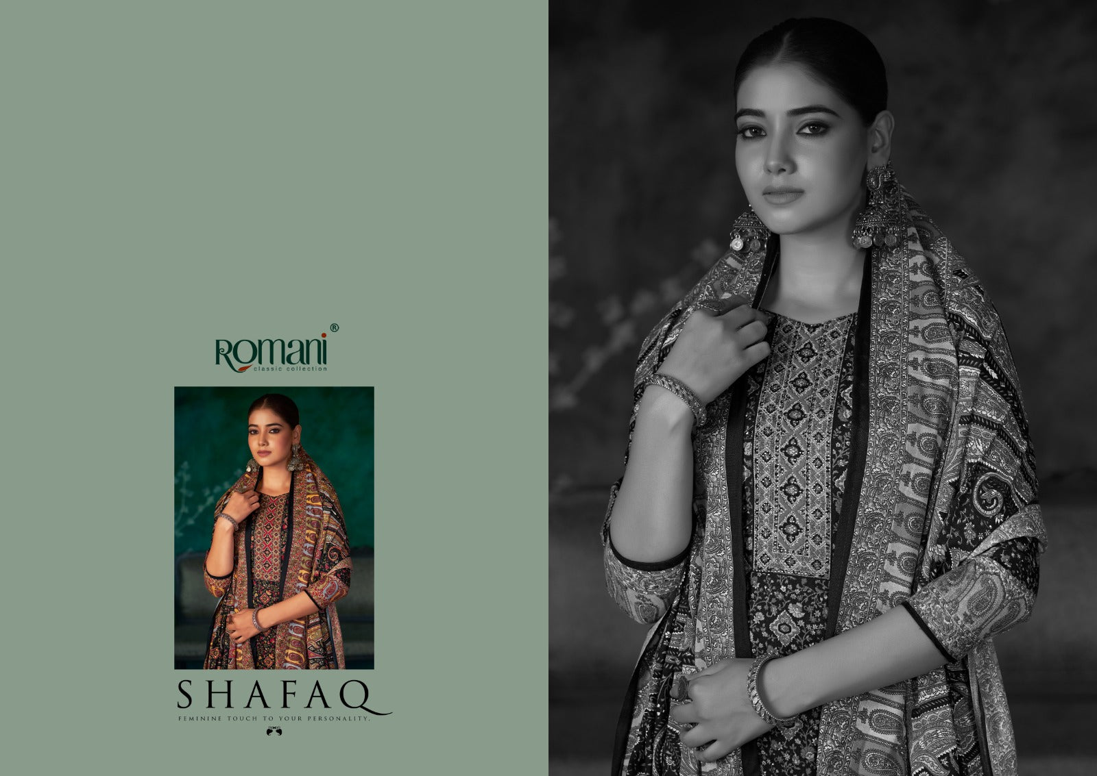 Shafaq Romani Karachi Pashmina Salwar Suits