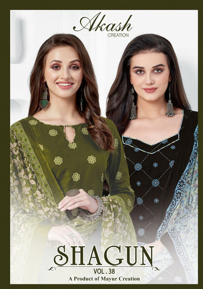 Shagun Vol 38 Akash Creation Cotton Dress Material