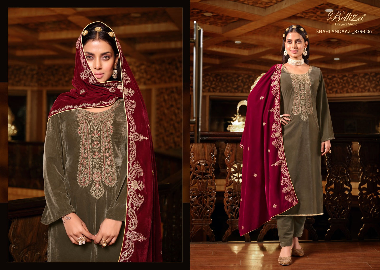 Shahi Andaaz Belliza Designer Studio Velvet Suits