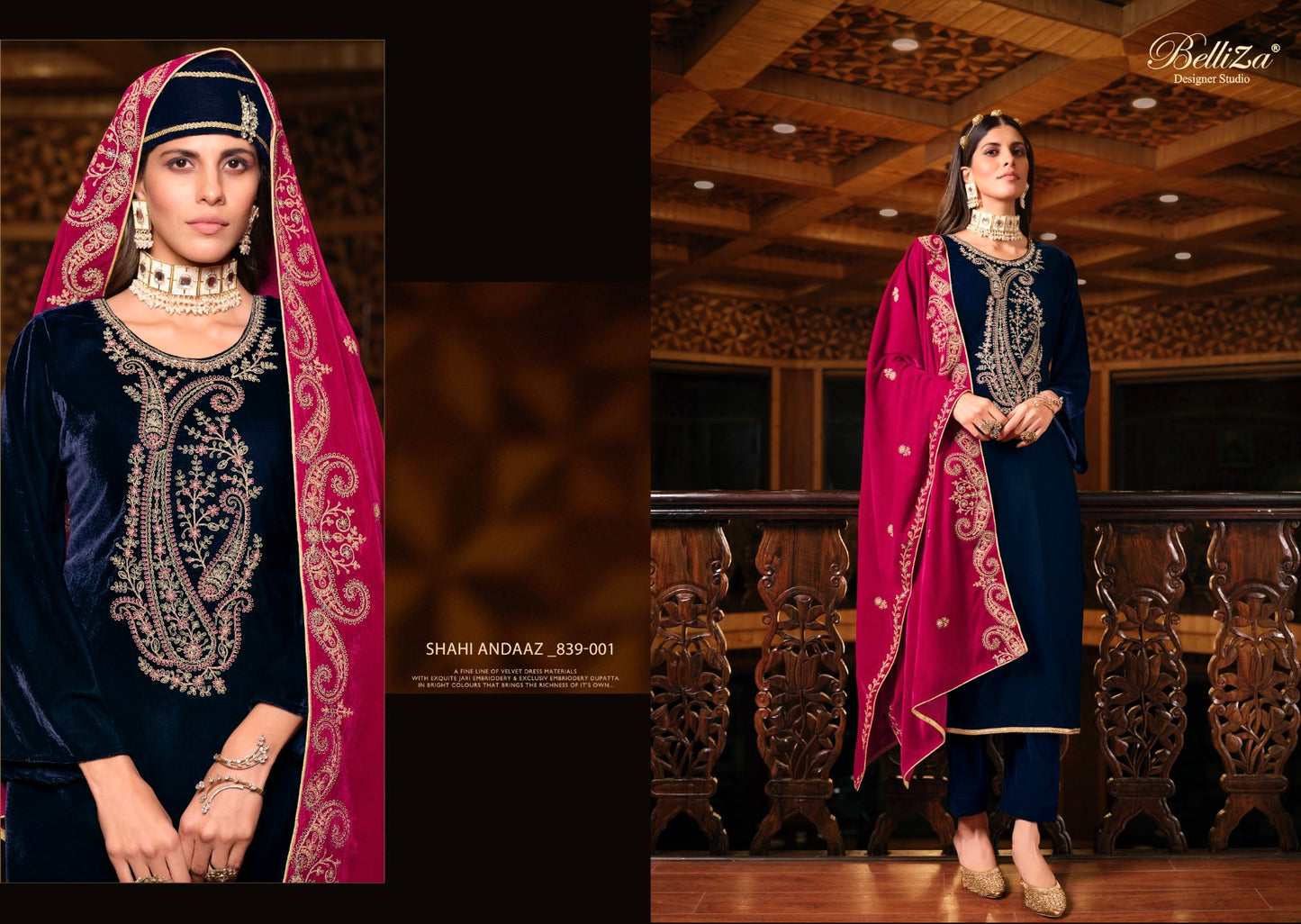 Shahi Andaaz Belliza Designer Studio Velvet Suits