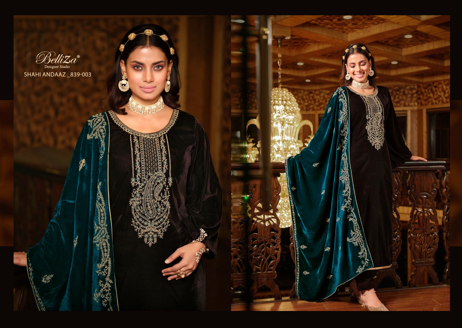 Shahi Andaaz Belliza Designer Studio Velvet Suits