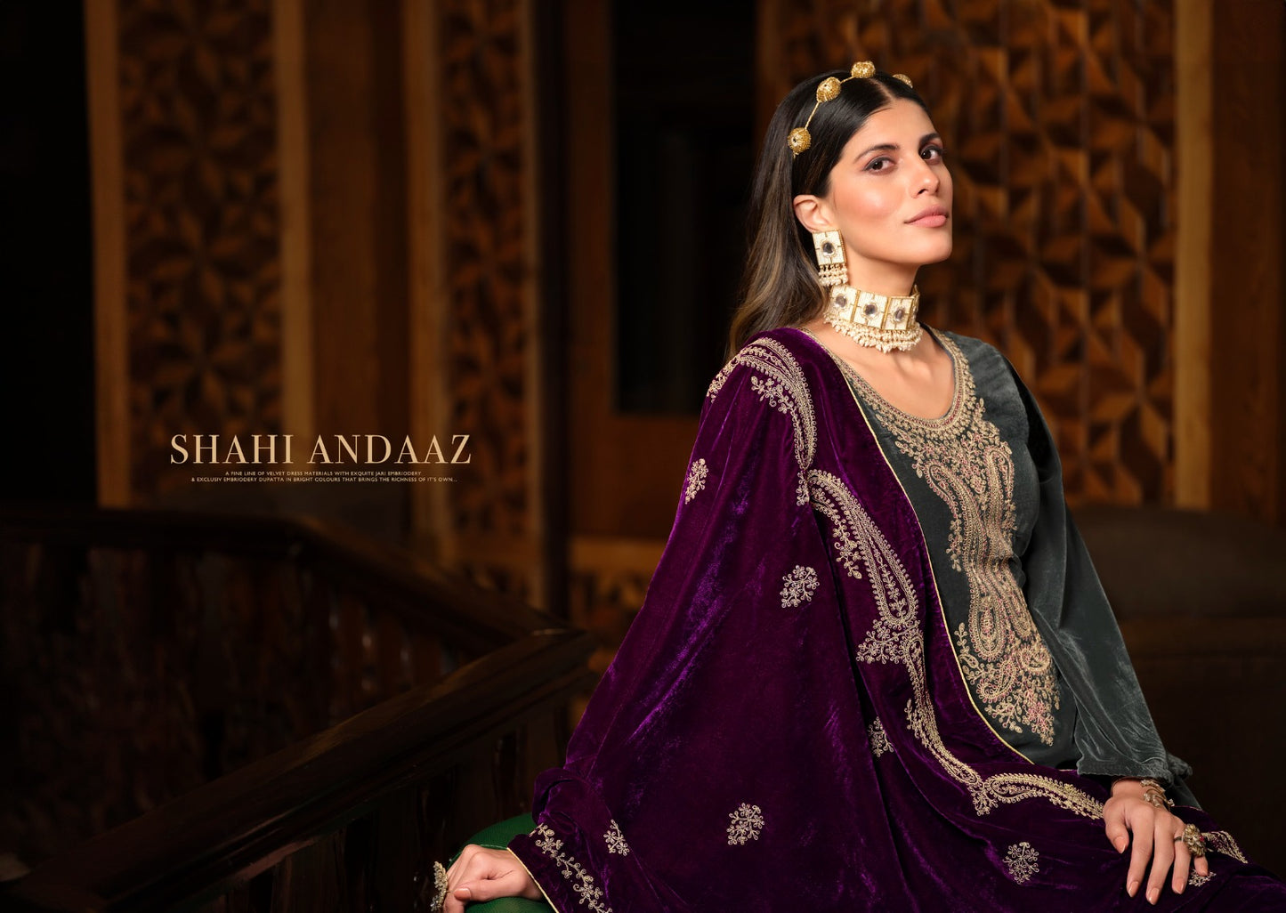 Shahi Andaaz Belliza Designer Studio Velvet Suits