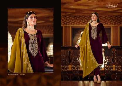 Shahi Andaaz Belliza Designer Studio Velvet Suits