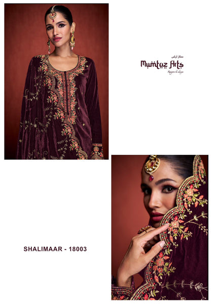 Shalimaar Mumtaz Arts Velvet Suits