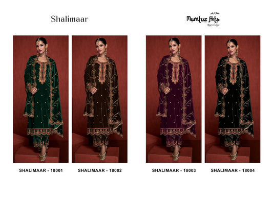 Shalimaar Mumtaz Arts Velvet Suits