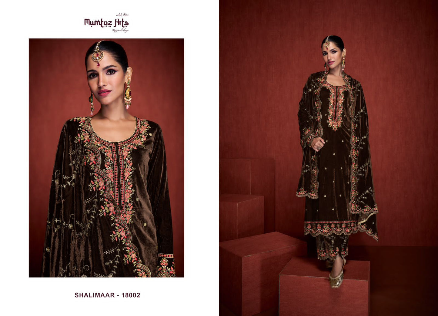 Shalimaar Mumtaz Arts Velvet Suits