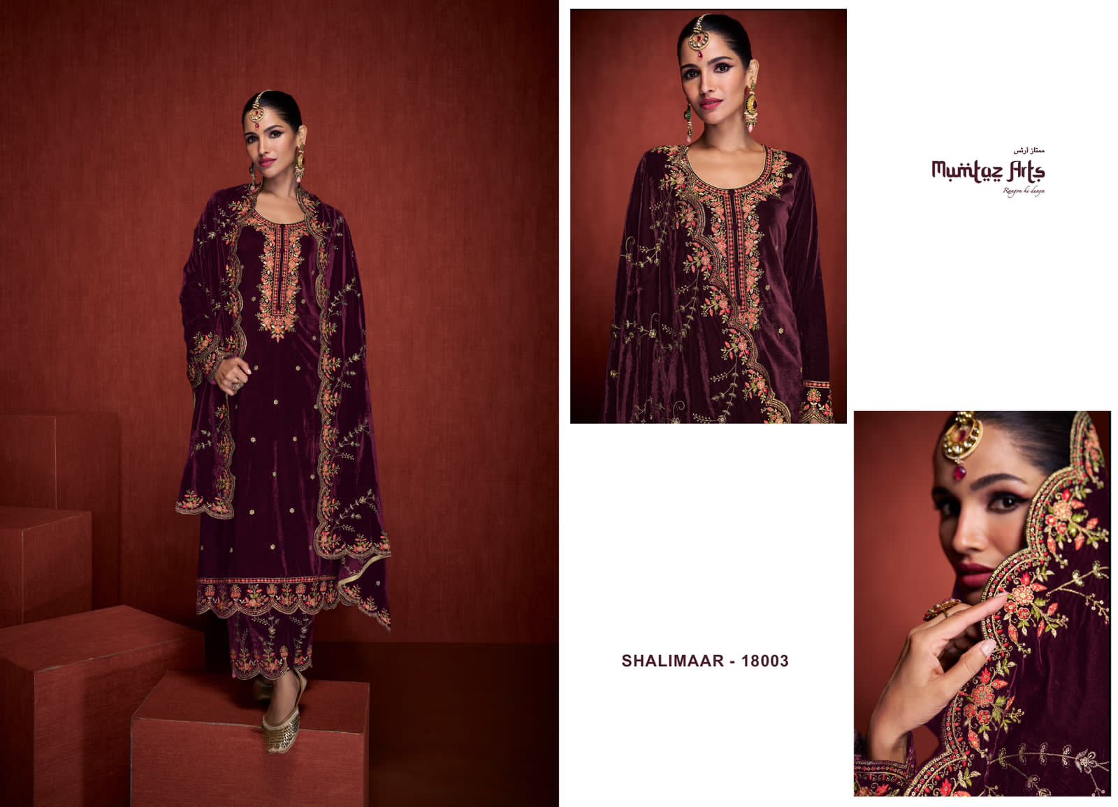 Shalimaar Mumtaz Arts Velvet Suits