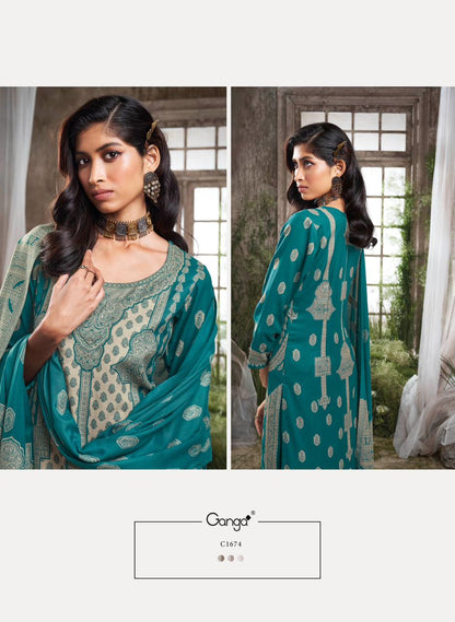 Shamsi Ganga Pashmina Suits