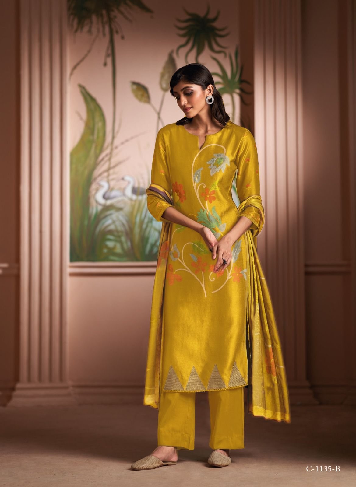 Shanaya Ganga Russian Silk Plazzo Style Suits