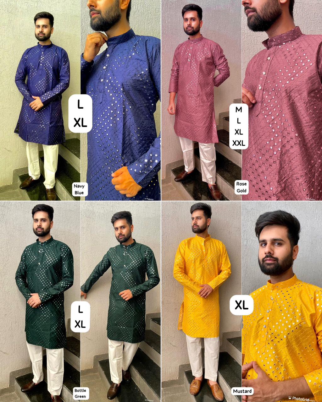 Shandaar Bluehills Silk Mens Kurta Pajama