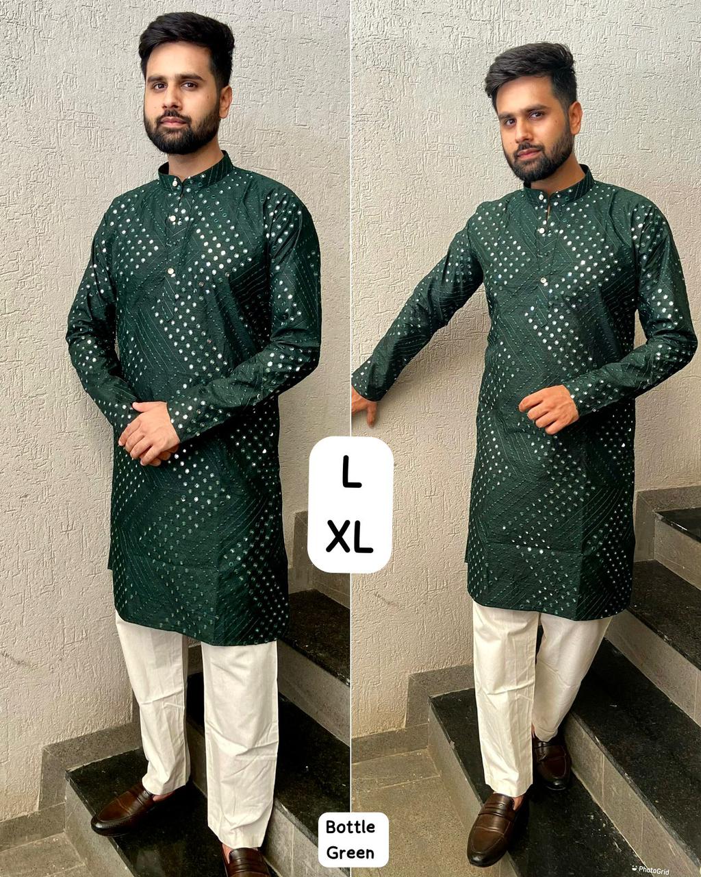 Shandaar Bluehills Silk Mens Kurta Pajama
