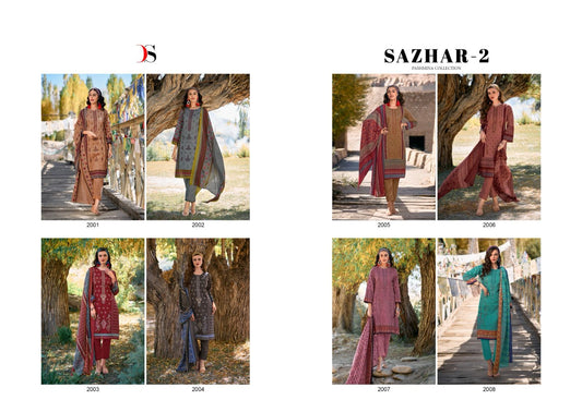 Sazhar-2 Deepsy Karachi Pashmina Salwar Suits