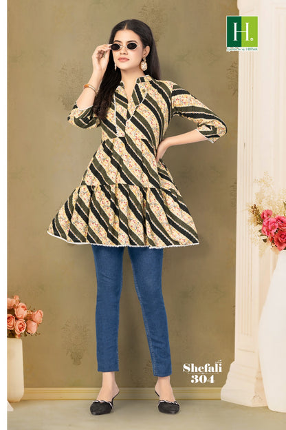 Shefali Vol 3 H Dot Rayon Fancy Tops