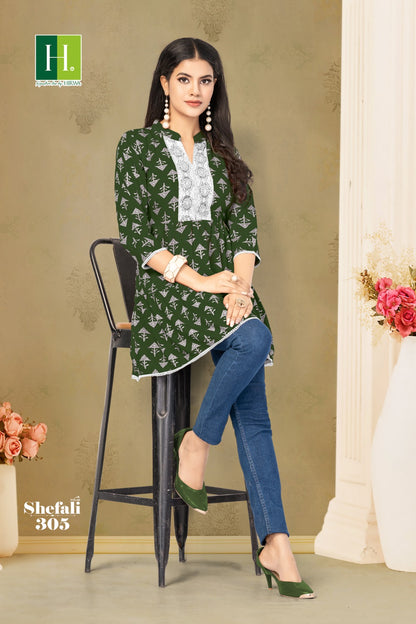 Shefali Vol 3 H Dot Rayon Fancy Tops