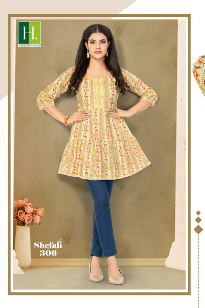 Shefali Vol 3 H Dot Rayon Fancy Tops