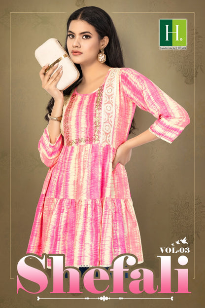Shefali Vol 3 H Dot Rayon Fancy Tops