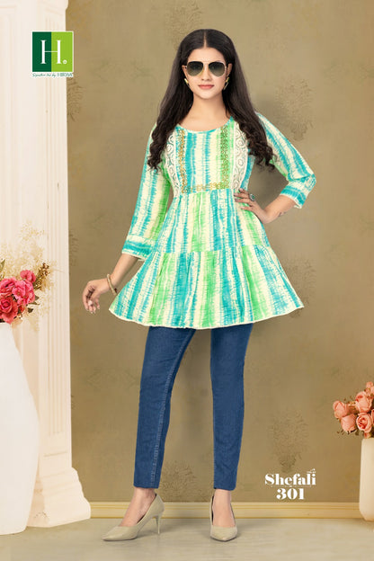 Shefali Vol 3 H Dot Rayon Fancy Tops