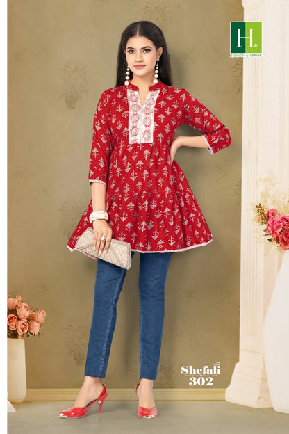 Shefali Vol 3 H Dot Rayon Fancy Tops