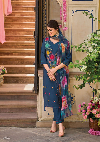 Shehnaaz Kailee Fashion Visocse Silk Readymade Pant Style Suits