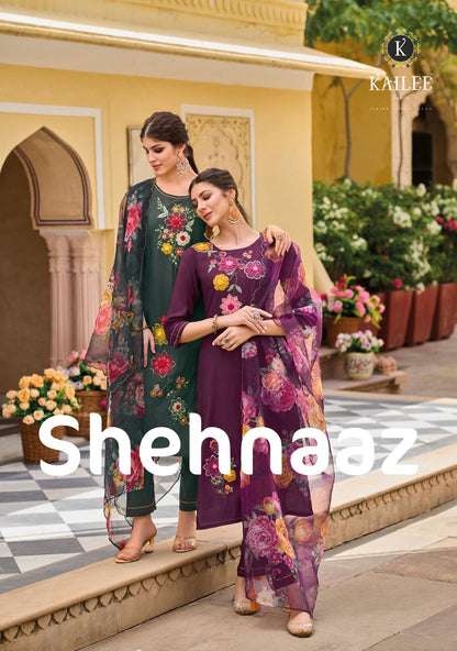 Shehnaaz Kailee Fashion Visocse Silk Readymade Pant Style Suits