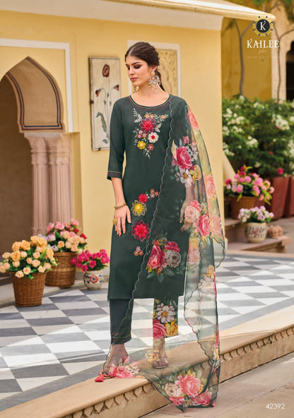 Shehnaaz Kailee Fashion Visocse Silk Readymade Pant Style Suits
