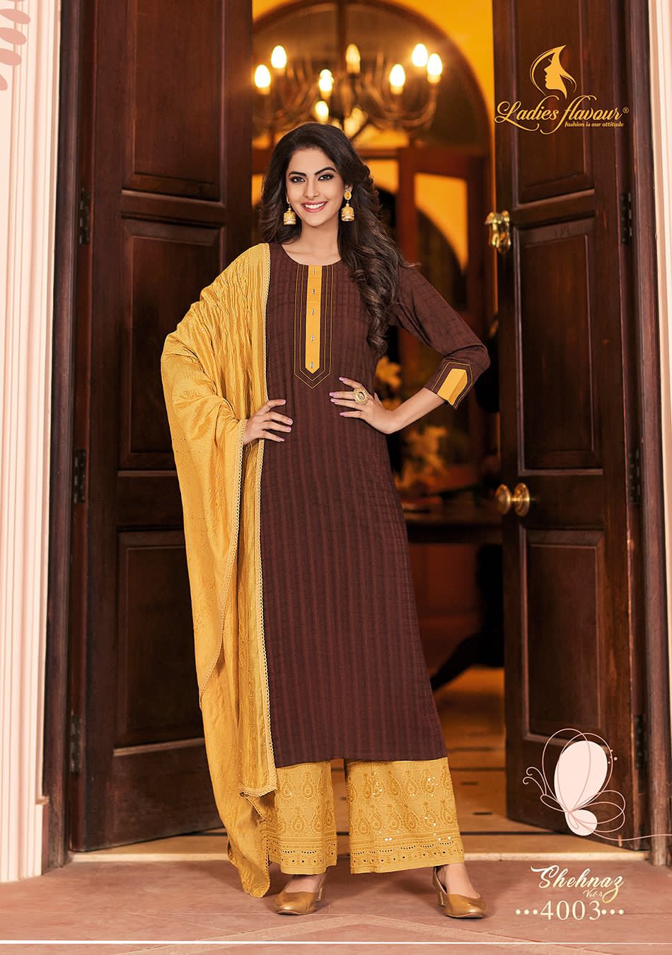 Shehnaz Vol 4 Ladies Flavour Rayon Readymade Plazzo Style Suits