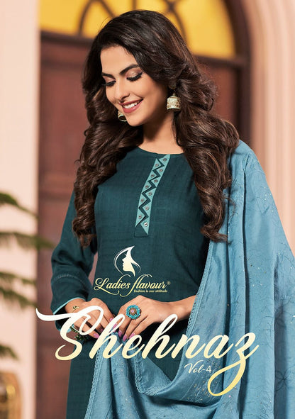 Shehnaz Vol 4 Ladies Flavour Rayon Readymade Plazzo Style Suits