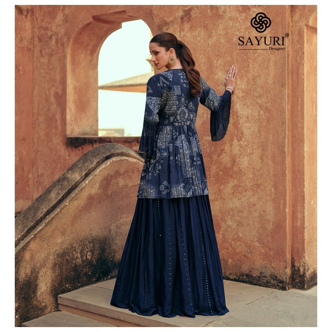 Shezadi Sayuri Chinon Silk Indo Western Pair