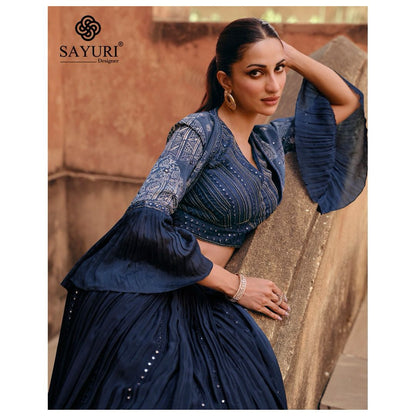 Shezadi Sayuri Chinon Silk Indo Western Pair