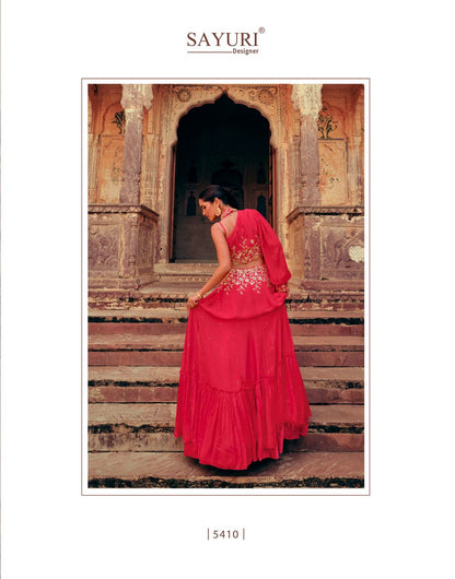 Shezadi Sayuri Chinon Silk Indo Western Pair