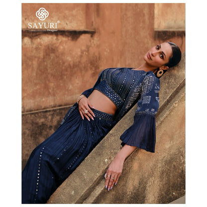 Shezadi Sayuri Chinon Silk Indo Western Pair