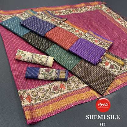 Shemi Silk-1-2-3-4 Apple Sarees