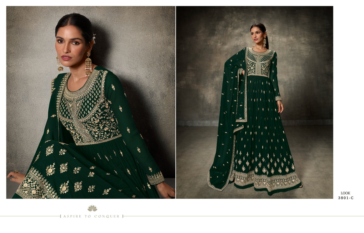 Sheroz Zisa Fox Georgette Readymade Anarkali Suits