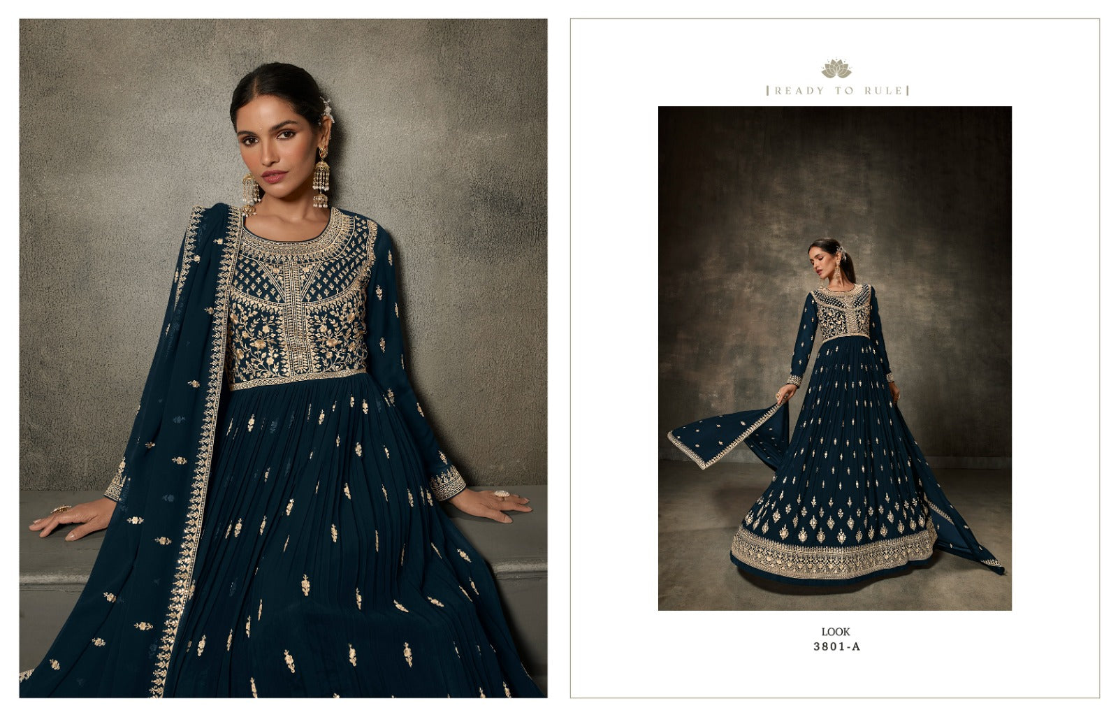 Sheroz Zisa Fox Georgette Readymade Anarkali Suits