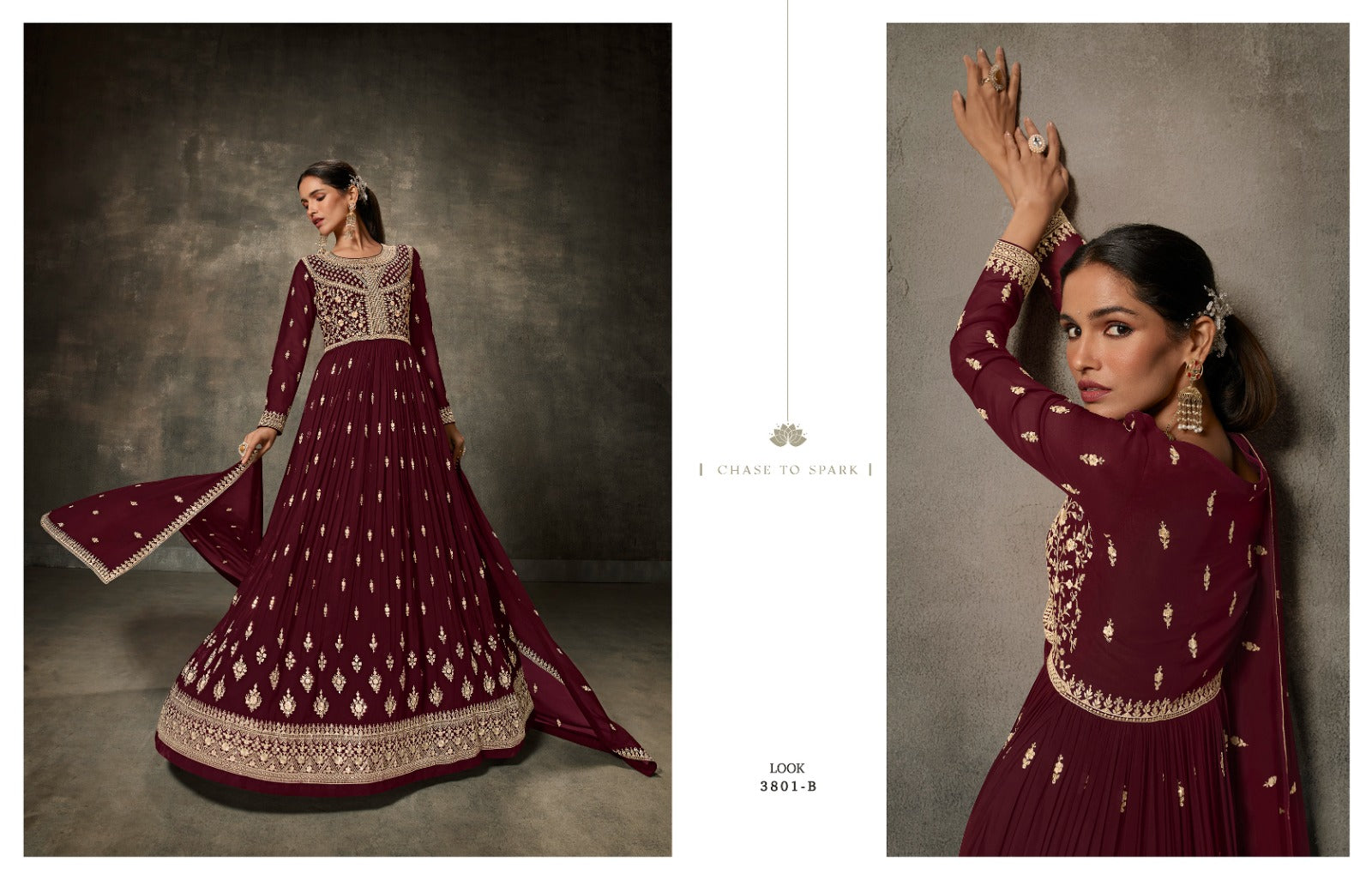 Sheroz Zisa Fox Georgette Readymade Anarkali Suits