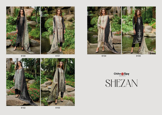 Shezan Chihn Viscose Muslin Pant Style Suits