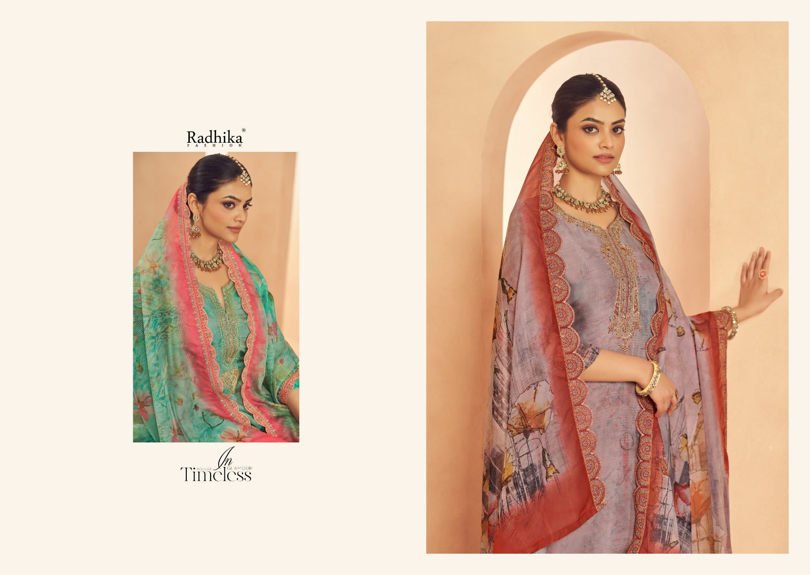 Shezlin Radhika Fashion Organza Pant Style Suits