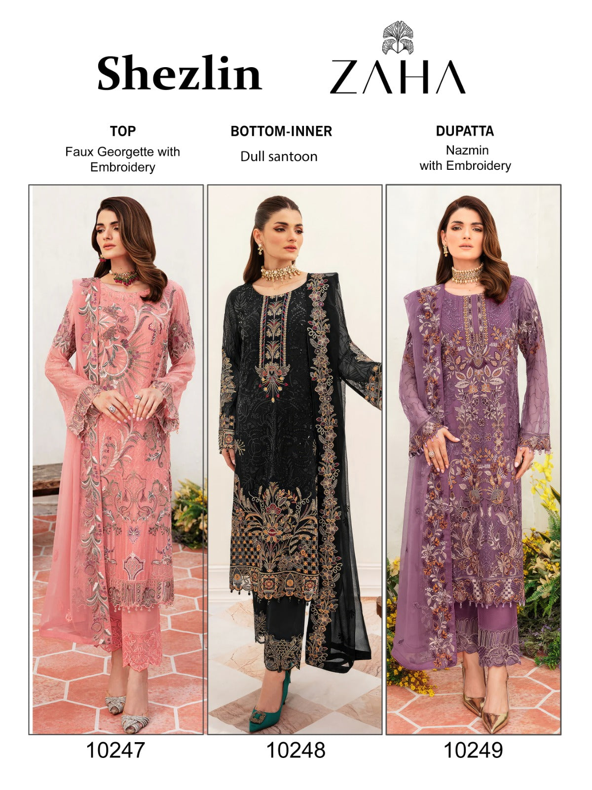 Shezlin Zaha Georgette Pakistani Salwar Suits