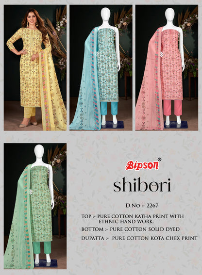 Shibori-2267 Bipson Prints Cotton Pant Style Suits