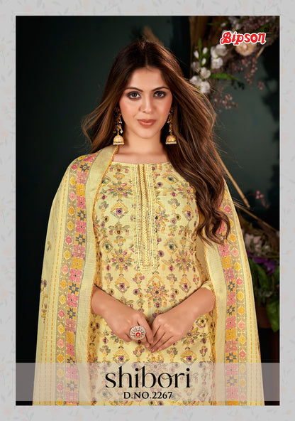 Shibori-2267 Bipson Prints Cotton Pant Style Suits