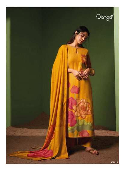 Shining Ganga Wool Pashmina Suits