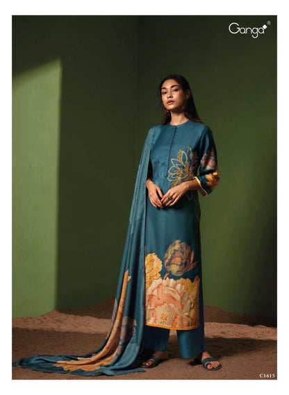 Shining Ganga Wool Pashmina Suits